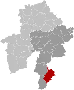 Расположение муниципалитета на карте провинции