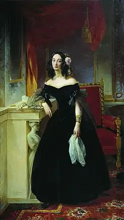 Портрет Софьи Сергеевны Бибиковой, урождённой Кушниковой (1806/1810-1882). 1839, Национальный художественный музей Республики Беларусь