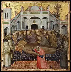 Похороны Святого Франциска. Между 1430 и 1439. Дерево, темпера, золочение. Музей Пти-Пале, Авиньон