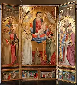 Биччи ди Лоренцо. Алтарь Святой Агнессы. Между 1430 и 1440. Дерево, темпера, золочение