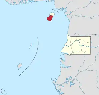 Южный Биоко на карте