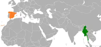 Испания и Мьянма