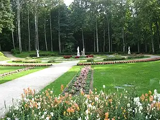 Малый партер Палангского ботанического парка