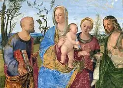 Мистическое обручение Святой Екатерины. 1500—1525. Холст, масло. Национальный музей (Варшава)