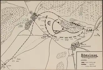 План боя под Липягами в 1918 году