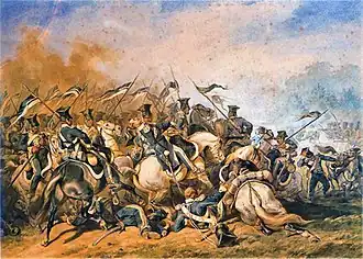 Битва под Остроленкой. Художник - Юлиуш Коссак (1873)