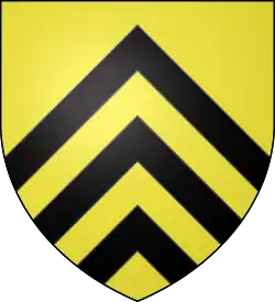 D'or à trois chevrons de sable