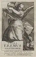 Гравюра издания «Лес отшельников Египта и Палестины» (Sylva Anachoretica Ægypti Et Palæstinæ). 1619. Офорт Б. А. Болсверта по рисунку А. Блумарта
