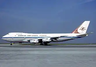 Boeing 747-2B5B авиакомпании KAL, идентичный сгоревшему