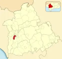 Расположение муниципалитета Больульос-де-ла-Митасьон на карте провинции