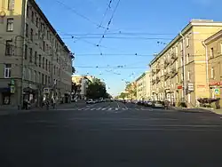 Вид на восток от Среднеохтинского проспекта