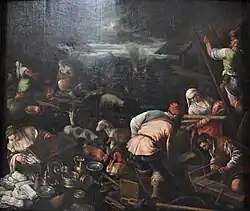 Жертвоприношение Ноя после выхода из ковчега. Дерево, масло. Музей изящных искусств, Бордо