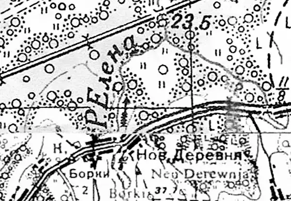 План деревни Новая. 1941 год