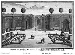 Боскет парка в XVIII веке. Ок. 1730. Офорт