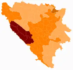 Герцегбосанский кантон на карте
