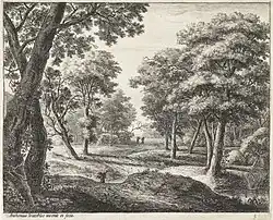 Лесная тропа. Офорт. Рейксмюсеум, Амстердам