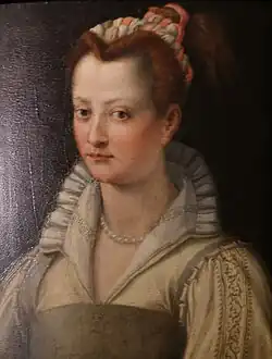 Портрет Элеоноры ди Гарсия ди Толедо (мастерская ?). Дерево, масло. Муниципальный музей, Монтепульчано