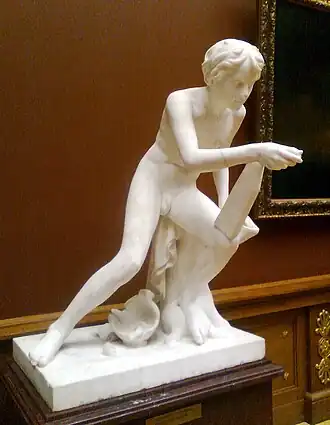 П. А. Ставассер. «Мальчик, удящий рыбу», 1839, ГРМ