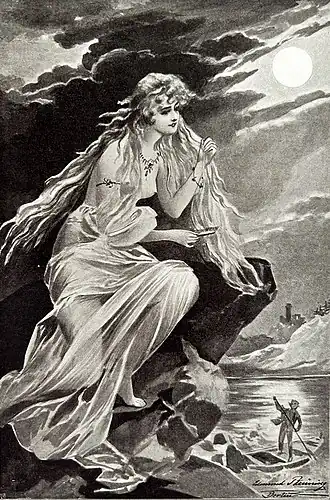 Изображение Лорелеи Эдмунда Брюнинга в «Книге песен» Гейне