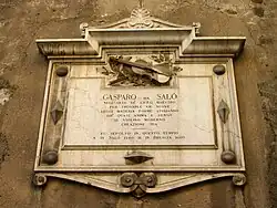 Мемориальная доска  (Церковь Сан-Джузеппе в Брешиа)