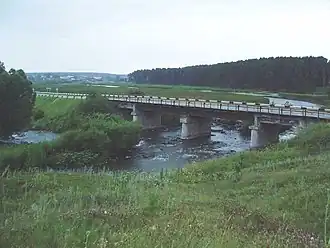 Мост через реку Пышму в районе Белоярского