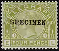 Великобритания (до 1900): надпечатка англ. «Specimen»