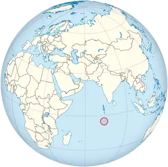 Британская Территория в Индийском Океане на карте мира