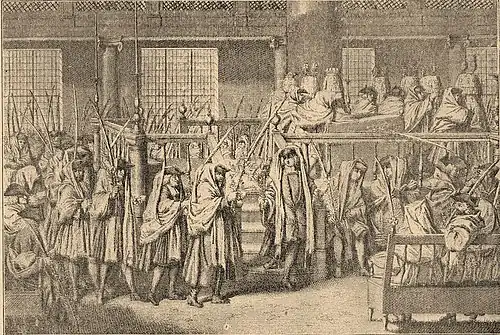 Шествие в Гошана-рабба (с картины Пикара, 1723). Иллюстрация из еврейской энциклопедии Брокгауза и Эфрона