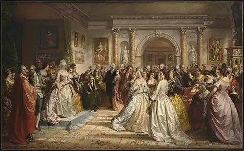 Светский приём у Марты Вашингтон. Художник Дэниел Хантингтон.