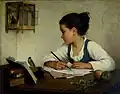 Пишущая девочка, между 1860 и 1880