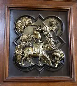 Ф. Брунеллески. Жертвоприношение Исаака. 1401. Бронза. Барджелло, Флоренция