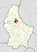 Расположение коммуны на карте Люксембурга