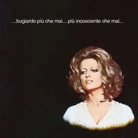 Обложка альбома Мины «…bugiardo più che mai… più incosciente che mai…» (1969)