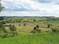 Вид с холма Буковая гора на деревню