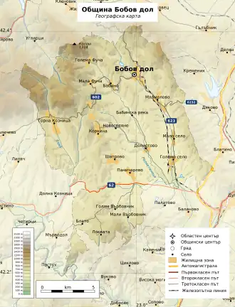 Община Бобов-Дол на карте