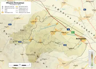 Община Божуриште на карте