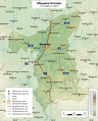 Община Елхово на карте