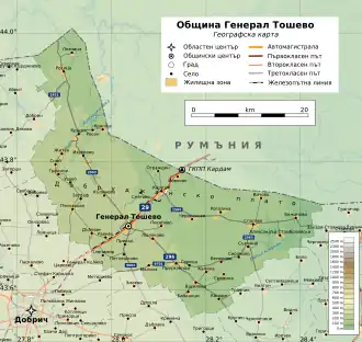Община Генерал-Тошево на карте