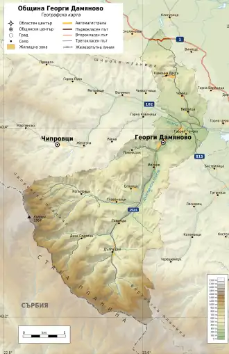 Община Георги-Дамяново на карте