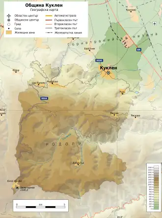 Община Куклен на карте