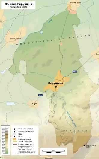 Община Перуштица на карте