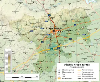 Община Стара-Загора на карте