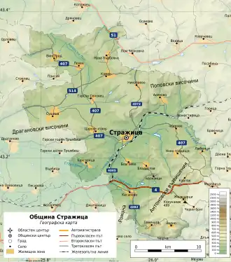 Община Стражица на карте