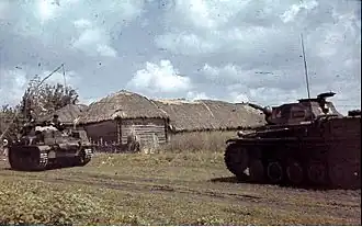 Два PzKpfw II в калмыкском селе, 21 июня 1942 года