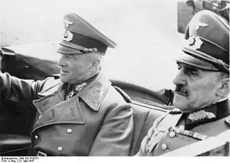 Отто фон Штюльпнагель (справа) с Вальтером фон Браухичем