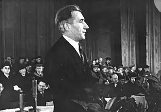 Пауль Вандель на торжественной церемонии открытия Берлинского университета. 29 июля 1946