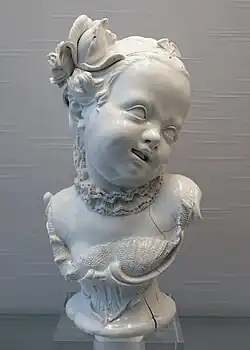 Бюст девочки. Ок. 1760. Фарфор. Германский музей, Нюрнберг