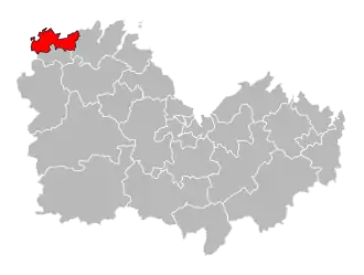 Кантон на карте департамента Кот-д’Армор