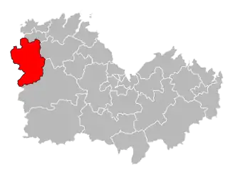 Кантон на карте департамента Кот-д’Армор