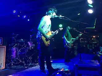 Выступление CKY в Манчестере в 2017 году. Слева направо: Джесс Марджера, Чад и Гинзбург, Мэтт Дейс.